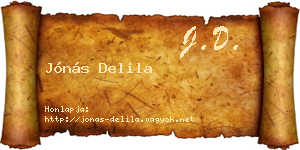 Jónás Delila névjegykártya